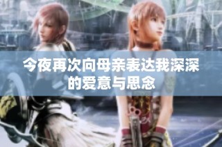 今夜再次向母亲表达我深深的爱意与思念