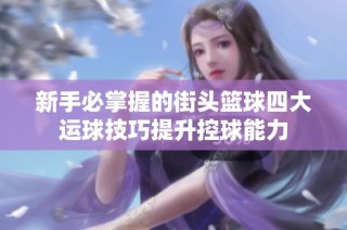 新手必掌握的街头篮球四大运球技巧提升控球能力