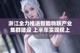 浙江全力推进智能物联产业集群建设 上半年实现规上产值大幅提升