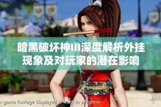 暗黑破坏神III深度解析外挂现象及对玩家的潜在影响