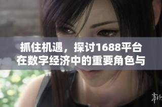 抓住机遇，探讨1688平台在数字经济中的重要角色与发展前景
