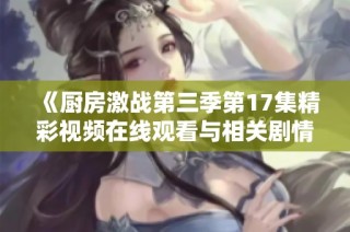 《厨房激战第三季第17集精彩视频在线观看与相关剧情解析》