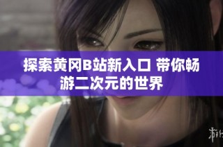 探索黄冈B站新入口 带你畅游二次元的世界