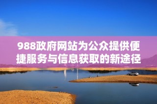 988政府网站为公众提供便捷服务与信息获取的新途径