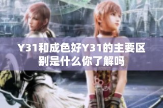 Y31和成色好Y31的主要区别是什么你了解吗
