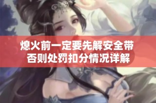 熄火前一定要先解安全带 否则处罚扣分情况详解