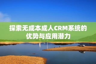 探索无成本成人CRM系统的优势与应用潜力