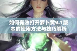 如何有效打开萝卜黄9.1版本的使用方法与技巧解析