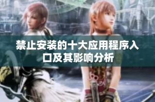 禁止安装的十大应用程序入口及其影响分析