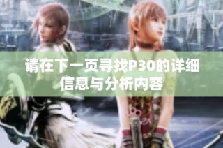 请在下一页寻找P30的详细信息与分析内容