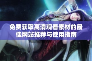 免费获取高清观看素材的最佳网站推荐与使用指南