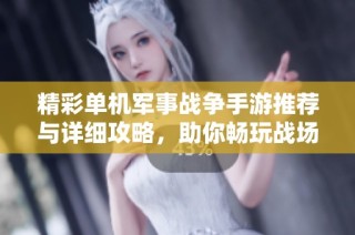 精彩单机军事战争手游推荐与详细攻略，助你畅玩战场策略游戏