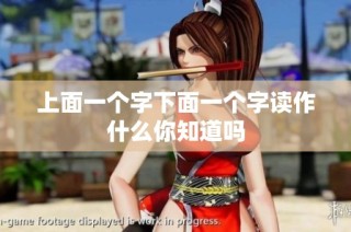 上面一个字下面一个字读作什么你知道吗
