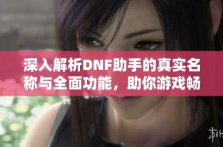 深入解析DNF助手的真实名称与全面功能，助你游戏畅行无阻