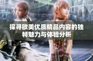 探寻欧美优质精品内容的独特魅力与体验分析