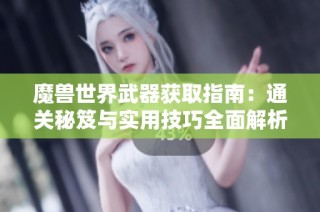 魔兽世界武器获取指南：通关秘笈与实用技巧全面解析