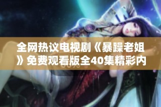 全网热议电视剧《暴躁老姐》免费观看版全40集精彩内容抢先看
