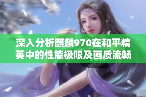 深入分析麒麟970在和平精英中的性能极限及画质流畅度表现