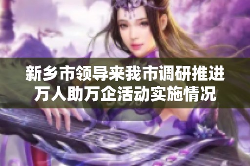 新乡市领导来我市调研推进万人助万企活动实施情况