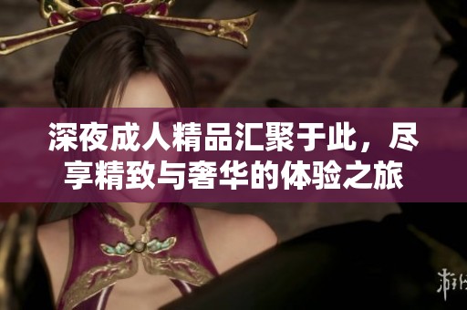 深夜成人精品汇聚于此，尽享精致与奢华的体验之旅
