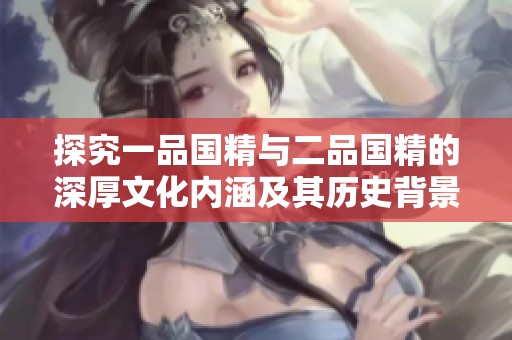 探究一品国精与二品国精的深厚文化内涵及其历史背景解析