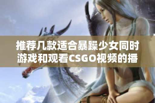推荐几款适合暴躁少女同时游戏和观看CSGO视频的播放器工具