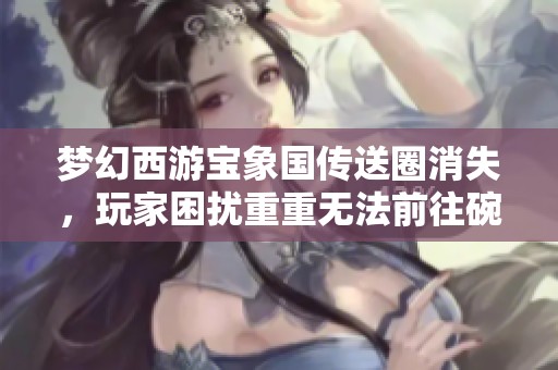 梦幻西游宝象国传送圈消失，玩家困扰重重无法前往碗子山
