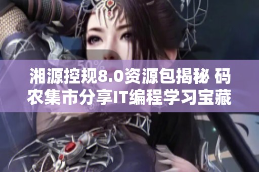 湘源控规8.0资源包揭秘 码农集市分享IT编程学习宝藏
