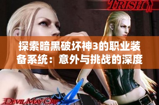 探索暗黑破坏神3的职业装备系统：意外与挑战的深度解析