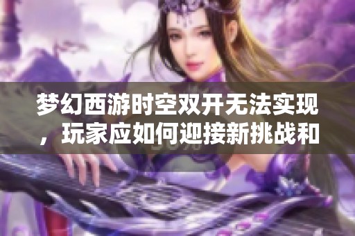 梦幻西游时空双开无法实现，玩家应如何迎接新挑战和应对策略