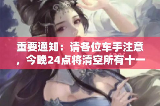 重要通知：请各位车手注意，今晚24点将清空所有十一月点券和消费券！