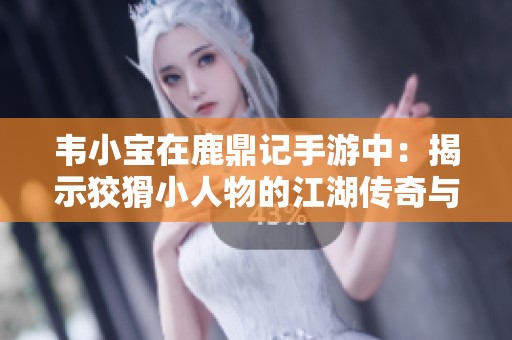 韦小宝在鹿鼎记手游中：揭示狡猾小人物的江湖传奇与大富豪梦想