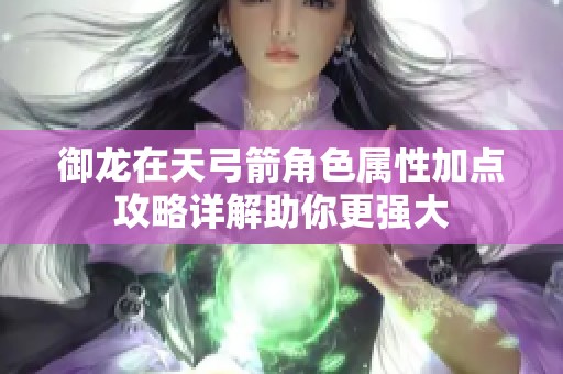 御龙在天弓箭角色属性加点攻略详解助你更强大