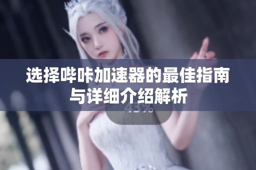 选择哔咔加速器的最佳指南与详细介绍解析
