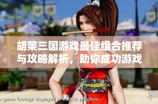 胡莱三国游戏最佳组合推荐与攻略解析，助你成功游戏驰骋