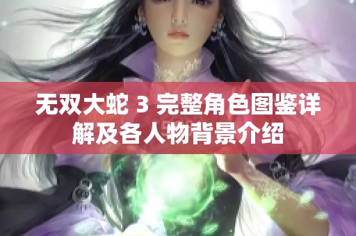 无双大蛇 3 完整角色图鉴详解及各人物背景介绍