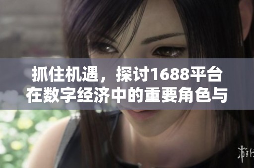 抓住机遇，探讨1688平台在数字经济中的重要角色与发展前景