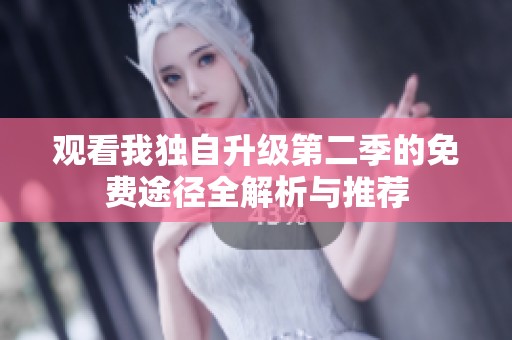观看我独自升级第二季的免费途径全解析与推荐